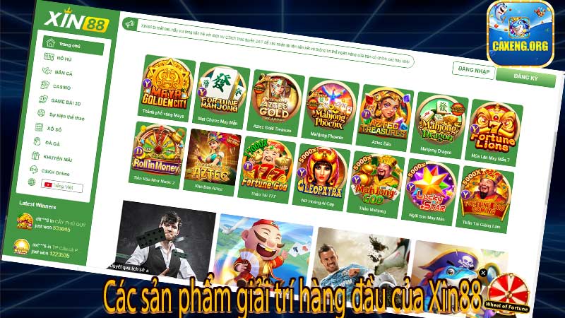 Các sản phẩm giải trí hàng đầu của Xin88